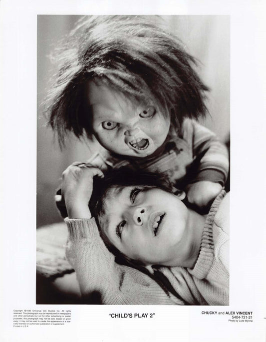 Alex Vincent CHILD'S PLAY 2 Chucky Brad Dourif 1990 original 8x10 press photo