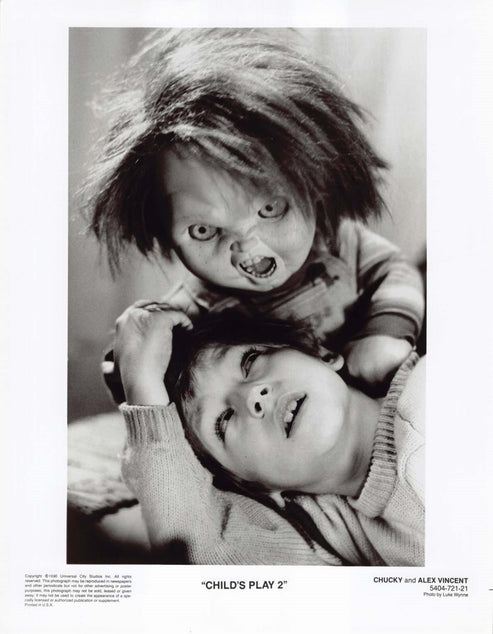 Alex Vincent CHILD'S PLAY 2 Chucky Brad Dourif 1990 original 8x10 pres ...