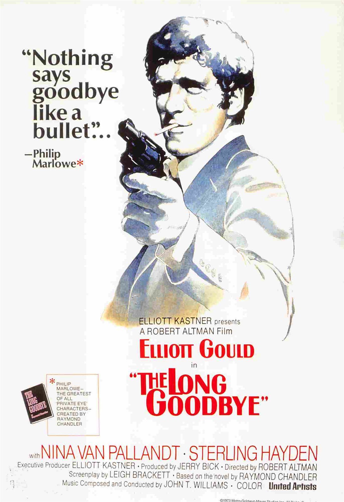 Elliott Gould THE LONG GOODBYE Japanese movie flyer Chirashi
