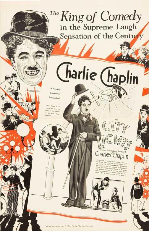 Charlie Chaplin CITY LIGHTS movie poster 11x17