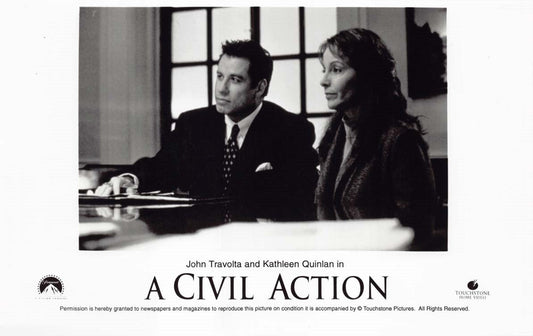 John Travolta 1998 A CIVIL ACTION Kathleen Quinlan original 8x10 press photo