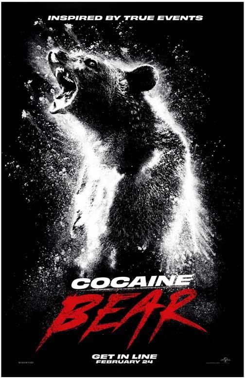 Keri Russell COCAINE BEAR Ray Liotta advance movie poster 11x17
