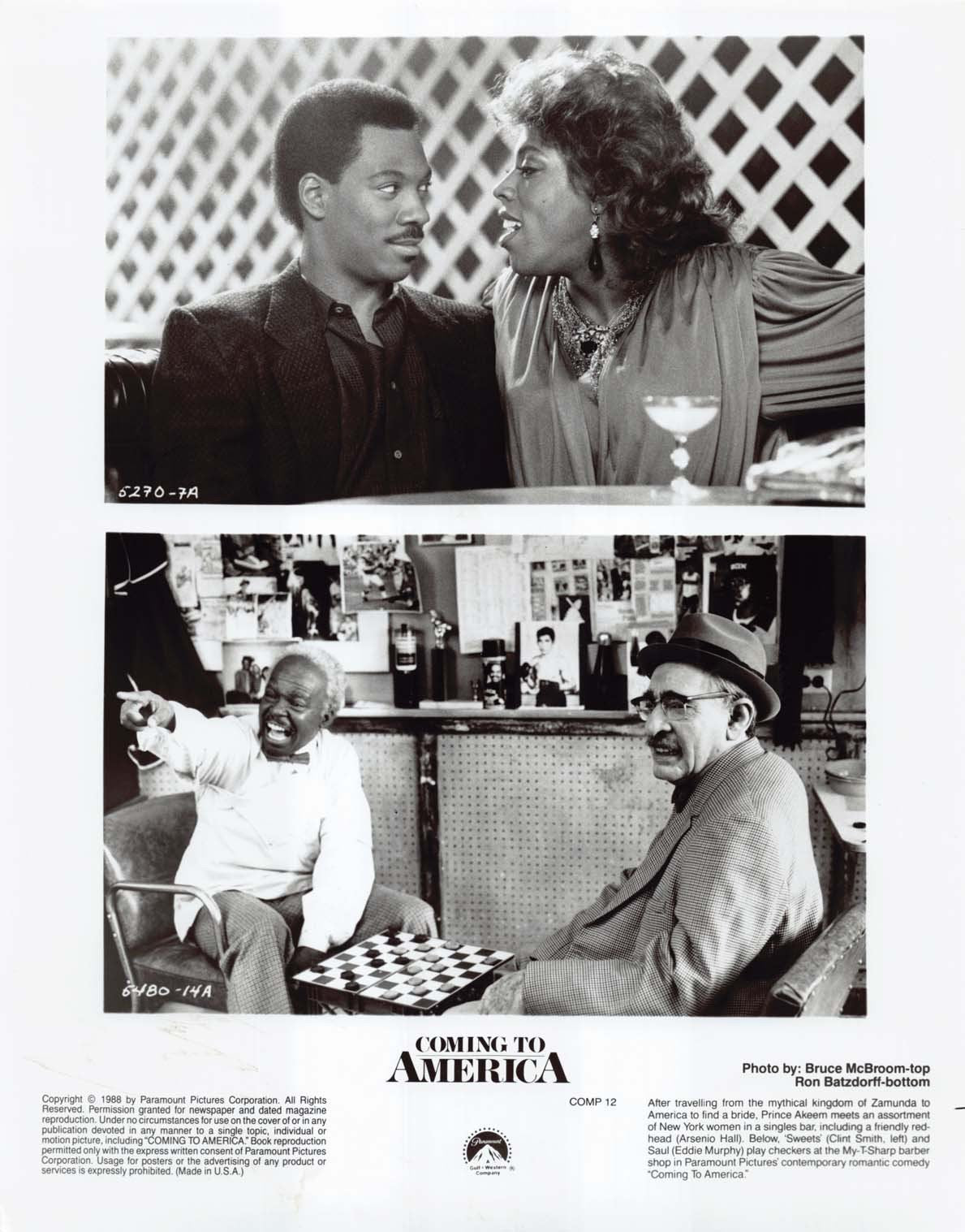 Eddie Murphy COMING TO AMERICA 1988 original 8x10 press photos