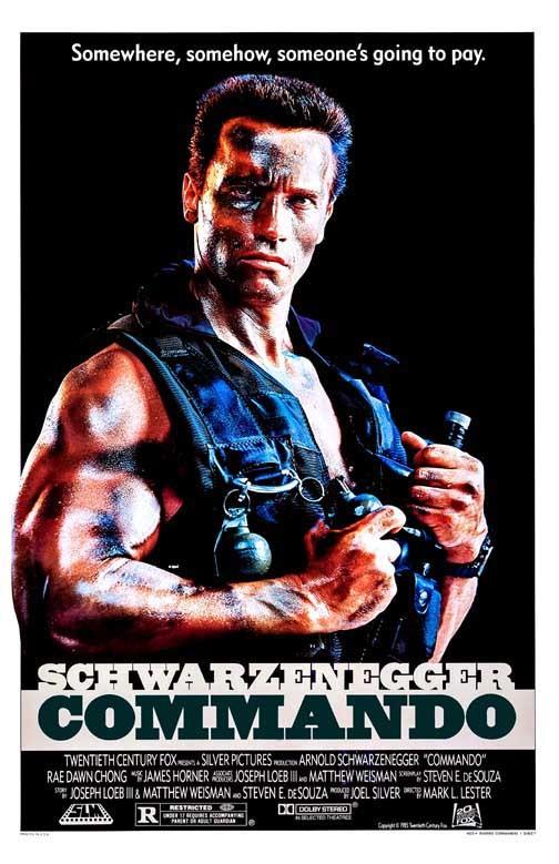 Arnold Schwarzenegger COMMANDO movie poster 11x17