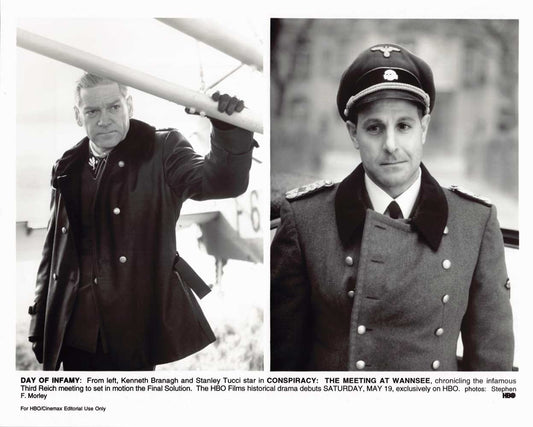 Kenneth Branagh Stanley Tucci CONSPIRACY original 10x8 press photo 2001