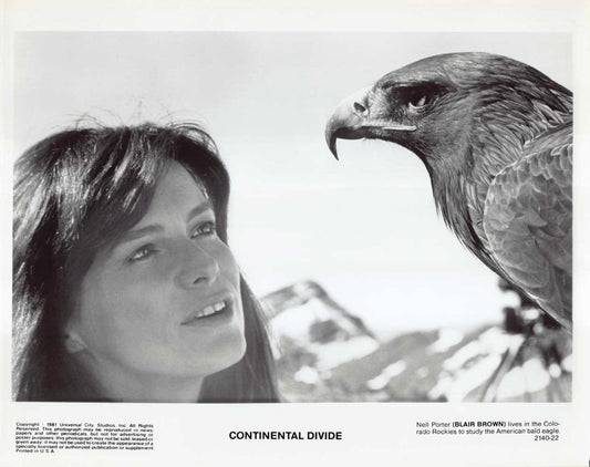 Blair Brown CONTINENTAL DIVIDE eagle original 8x10 press photo 1981