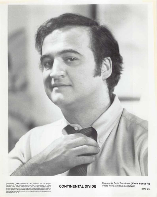 John Belushi CONTINENTAL DIVIDE necktie original 8x10 press photo 1981