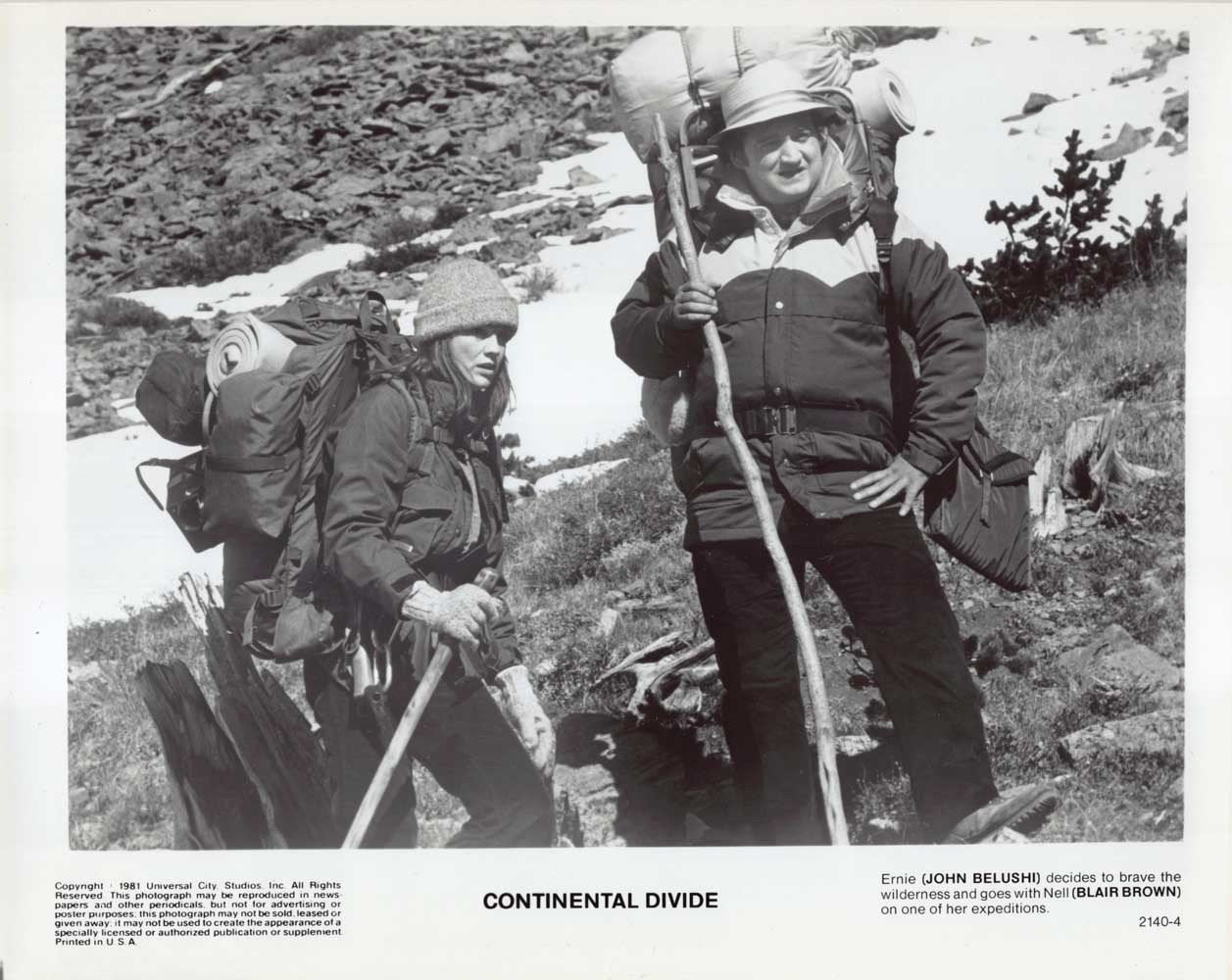 John Belushi Blair Brown CONTINENTAL DIVIDE original 8x10 press photo 1981