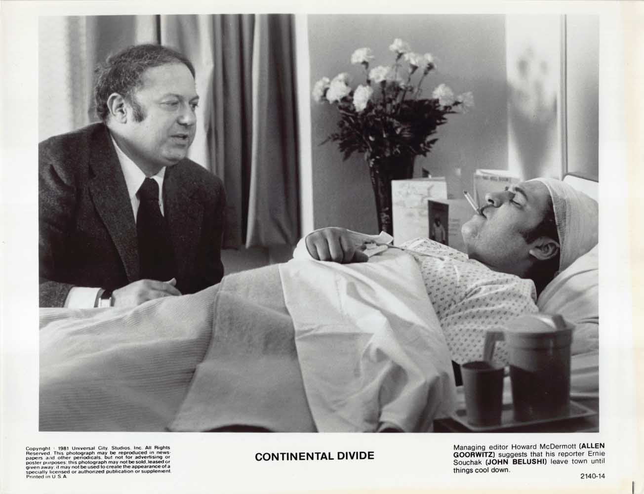 Allen Goorwitz CONTINENTAL DIVIDE John Belushi original 8x10 press photo 1981