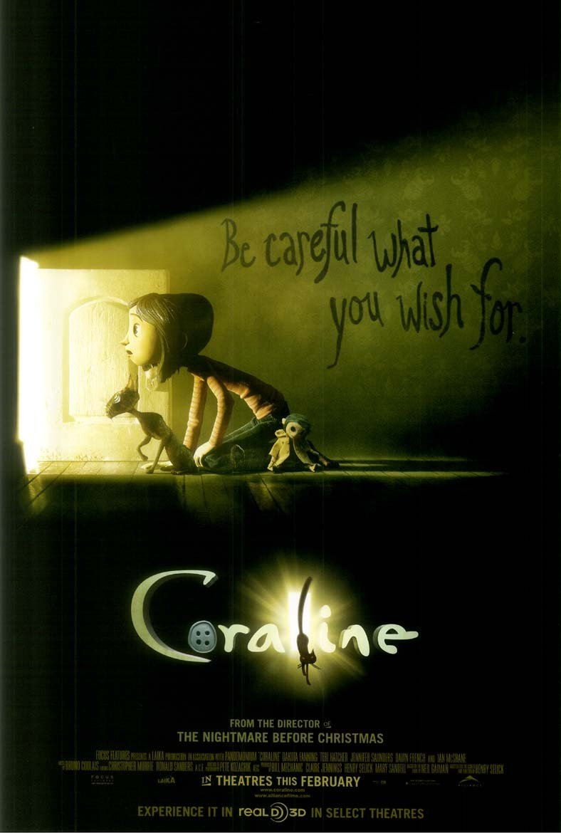 Dakota Fanning CORALINE original Laika studio movie poster 11x17