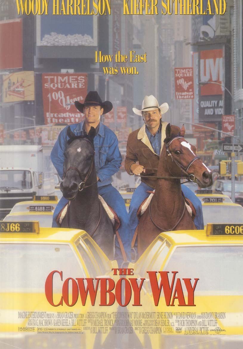 Woody Harrellson COWBOY WAY Kiefer Sutherland original studio movie poster 11x17