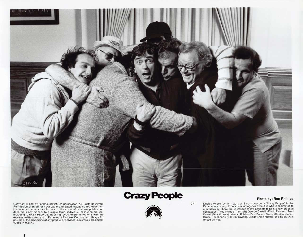 Dudley Moore CRAZY PEOPLE David Paymer original 10x8 press photo 1990