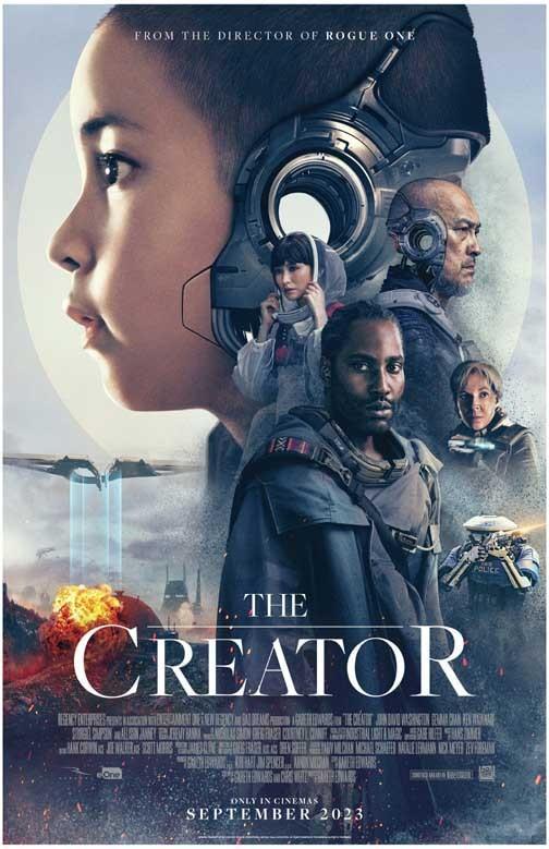 John David Washington THE CREATOR cast movie poster 11x17 Gareth Edwards