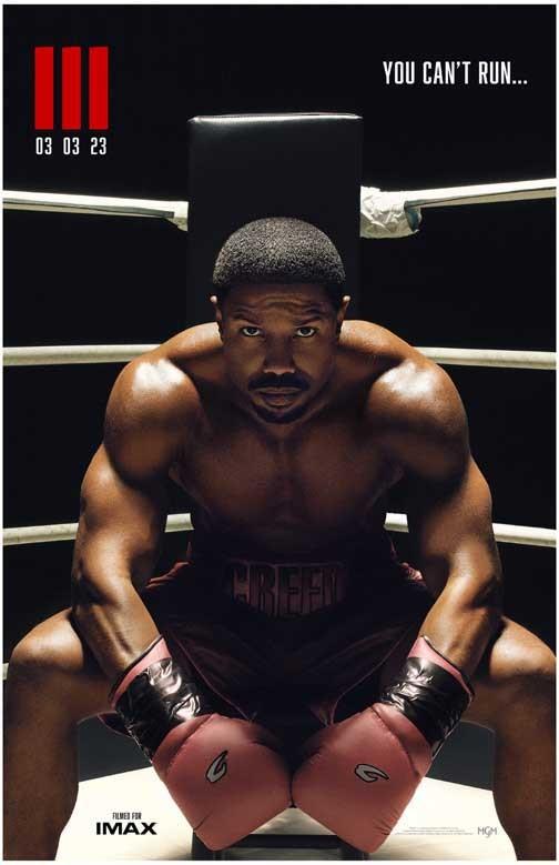 Michael B. Jordan CREED 3 Jonathan Majors advance movie poster 11x17