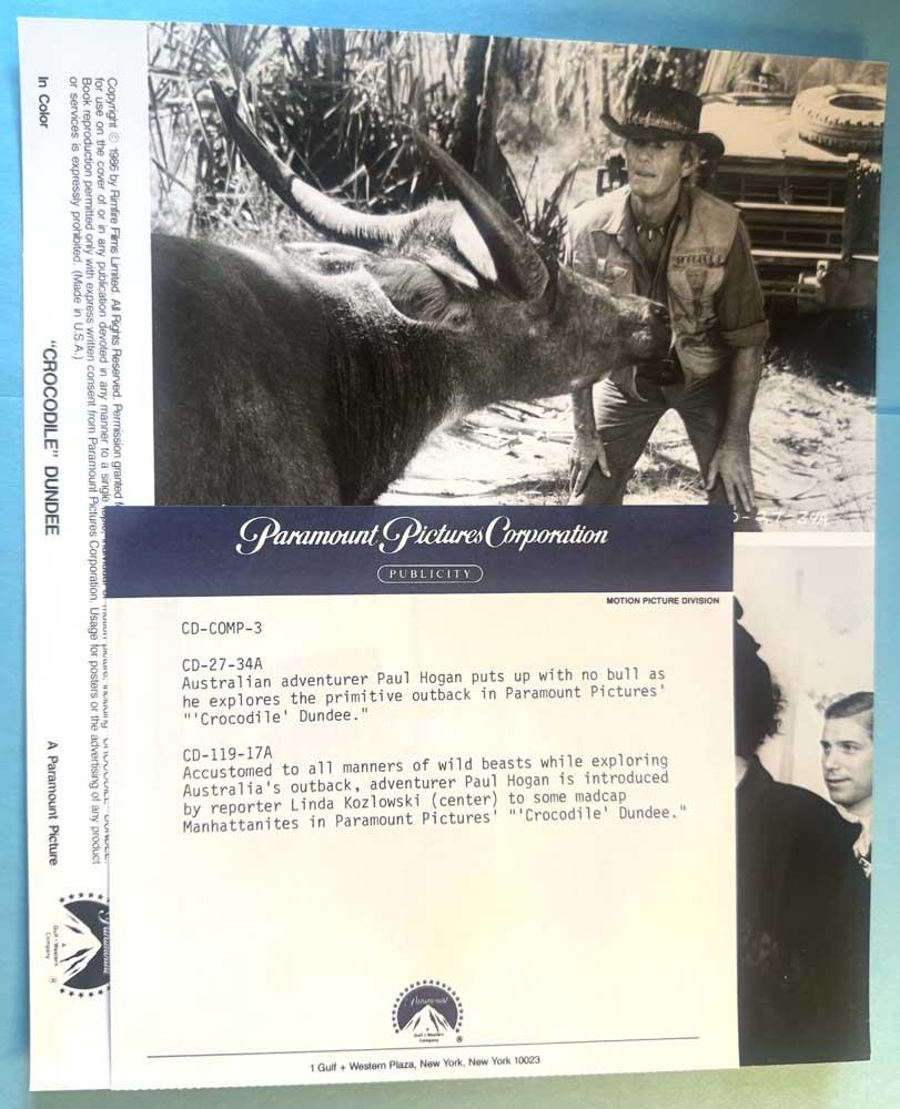 Paul Hogan Linda Kozlowski CROCODILE DUNDEE original 8x10 press photo 1986