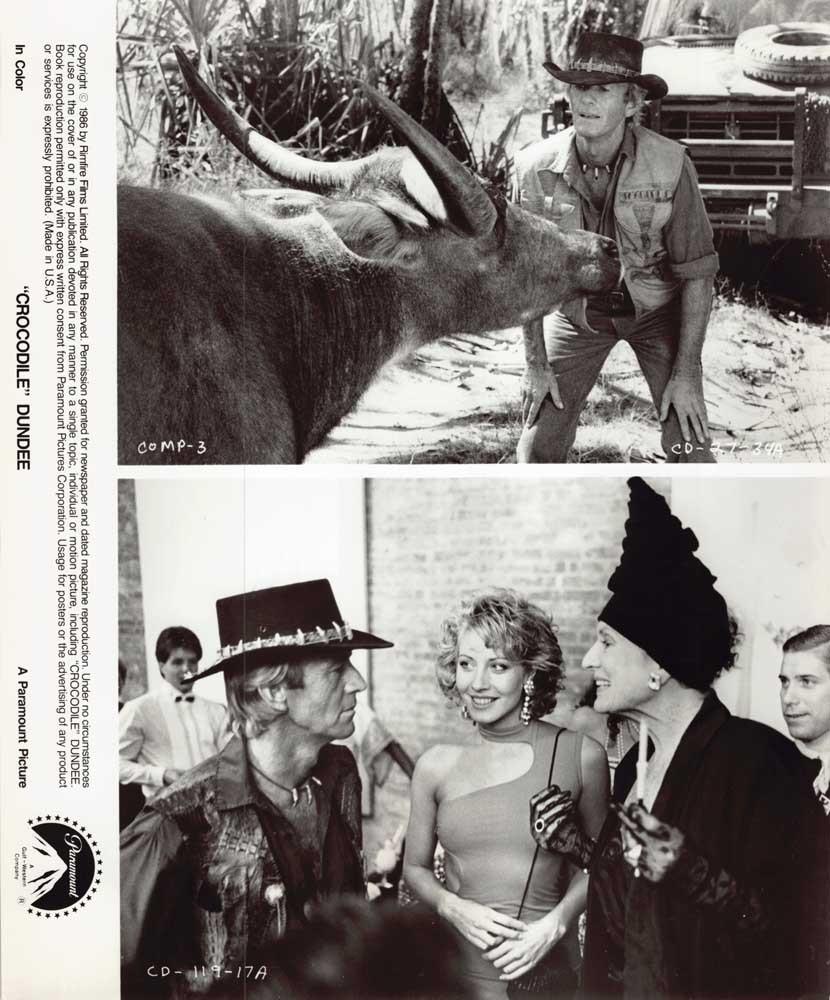 Paul Hogan Linda Kozlowski CROCODILE DUNDEE original 8x10 press photo 1986