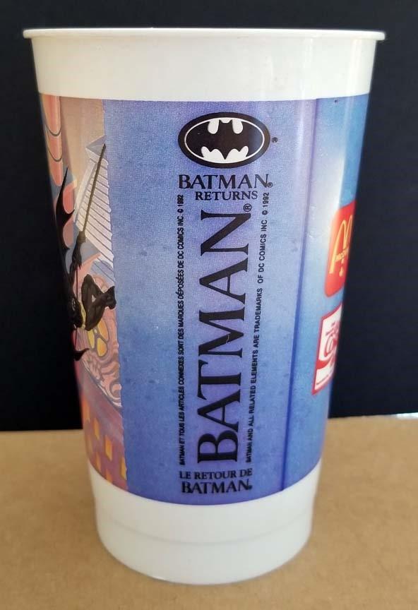 Michael Keaton BATMAN RETURNS complete set of 6 McDonald’s plastic cups