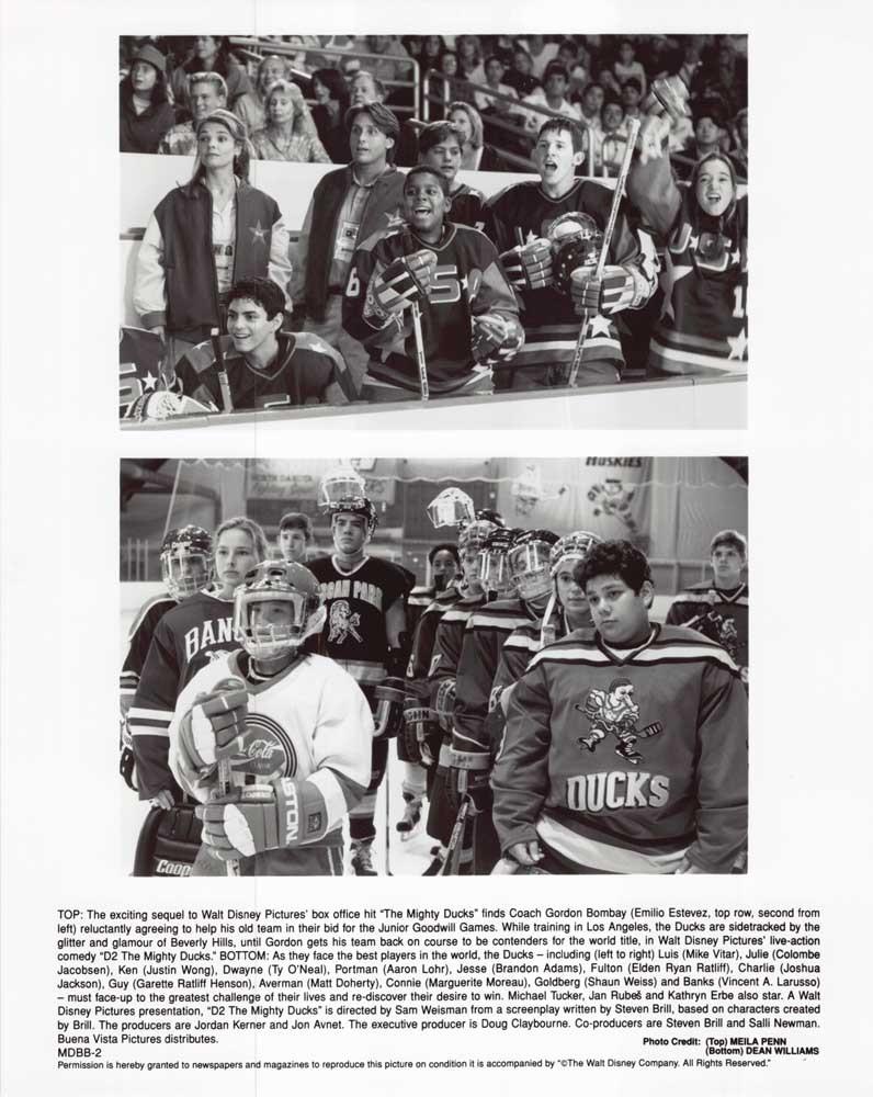 Emilio Estevez D2 MIGHTY DUCKS original 8x10 press photo 1994