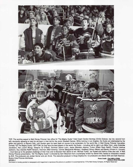 Emilio Estevez D2 MIGHTY DUCKS original 8x10 press photo 1994