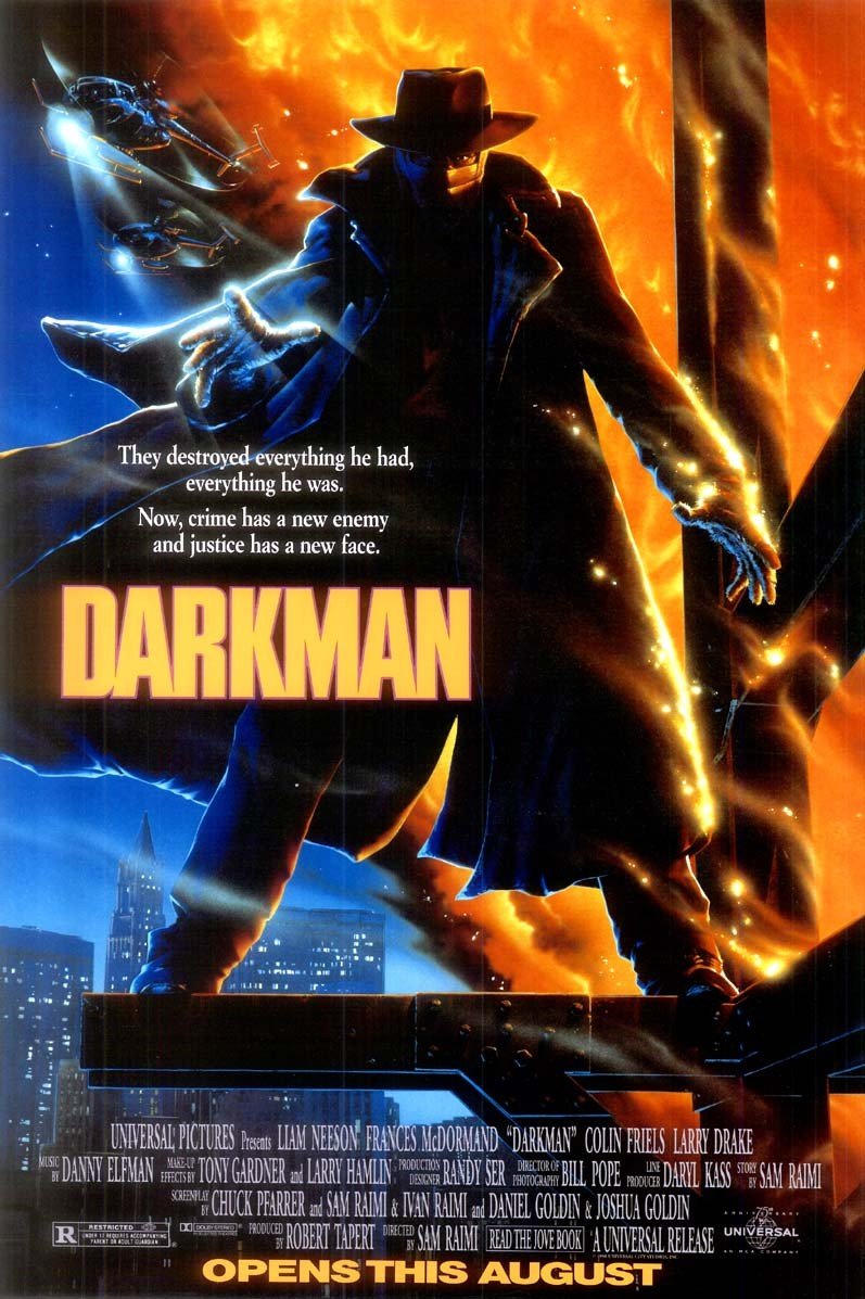 Liam Neeson DARKMAN original studio movie poster 11x17 Sam Raimi