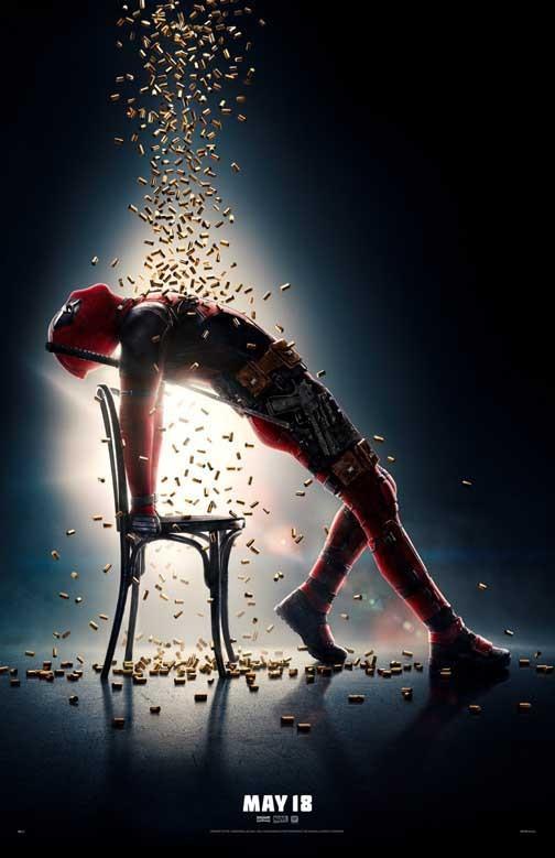 Ryan Reynolds DEADPOOL 2 bullet shower Josh Brolin movie poster 11x17
