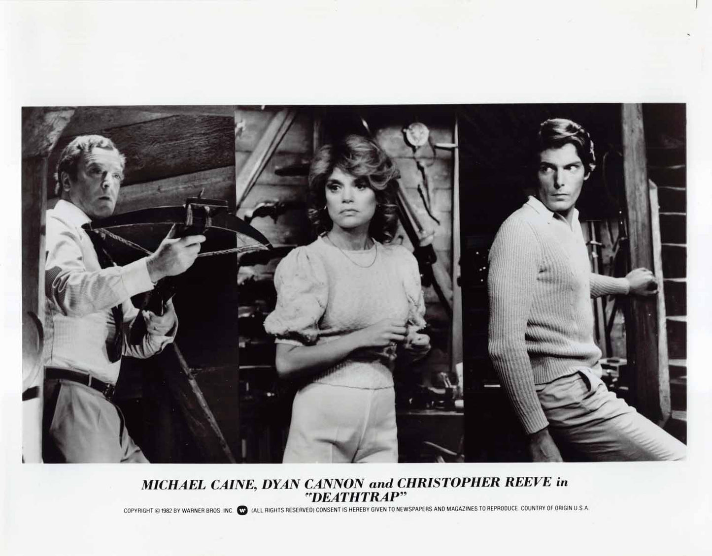 Christopher Reeve DEATHTRAP Dyan Cannon Michael Caine original 8x10 press photo