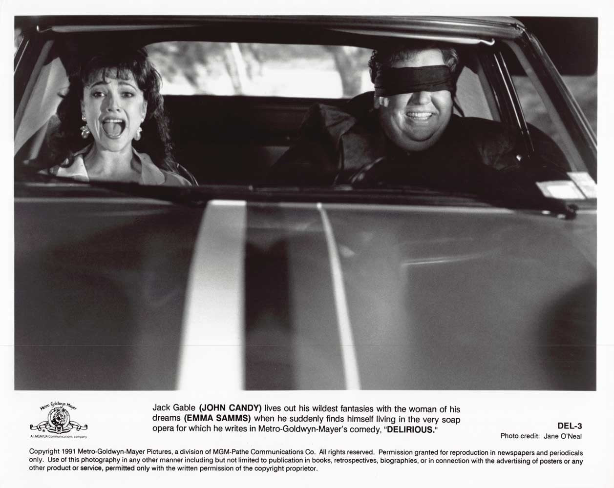 John Candy DELIRIOUS Emma Samms original 10x8 press photo 1991