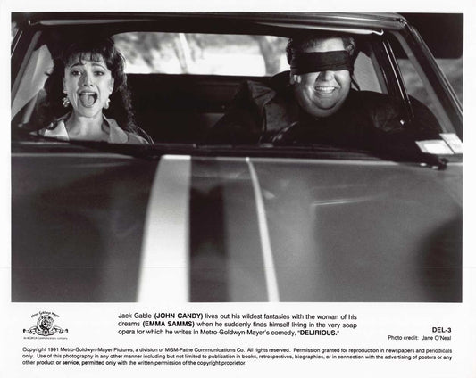 John Candy DELIRIOUS Emma Samms original 10x8 press photo 1991