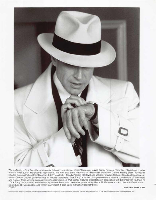 Warren Beatty DICK TRACY original 8x10 press photo 1999