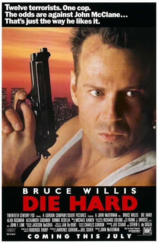 Bruce Willis DIE HARD adv Alan Rickman movie poster 11x17 John McTiernan