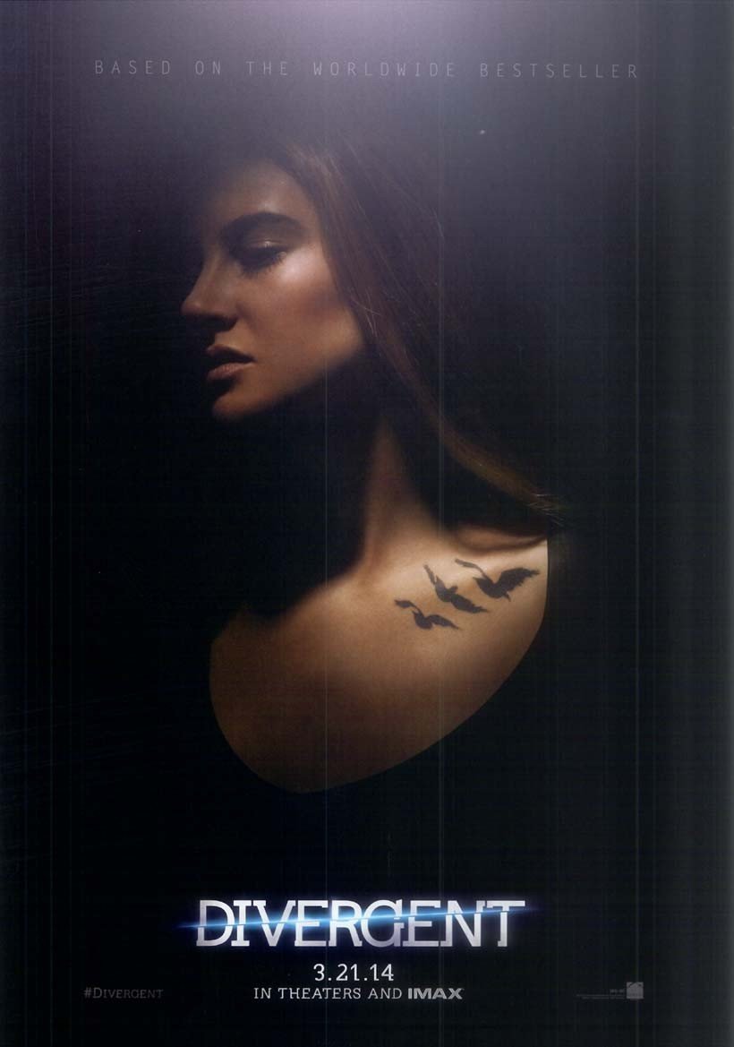 Shailene Woodley DIVERGENT 'Tris' original studio movie poster 11x17