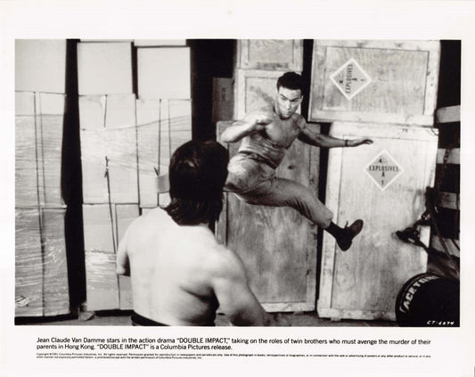 Jean Claude Van Damme DOUBLE IMPACT 1991 original 8x10 press photo