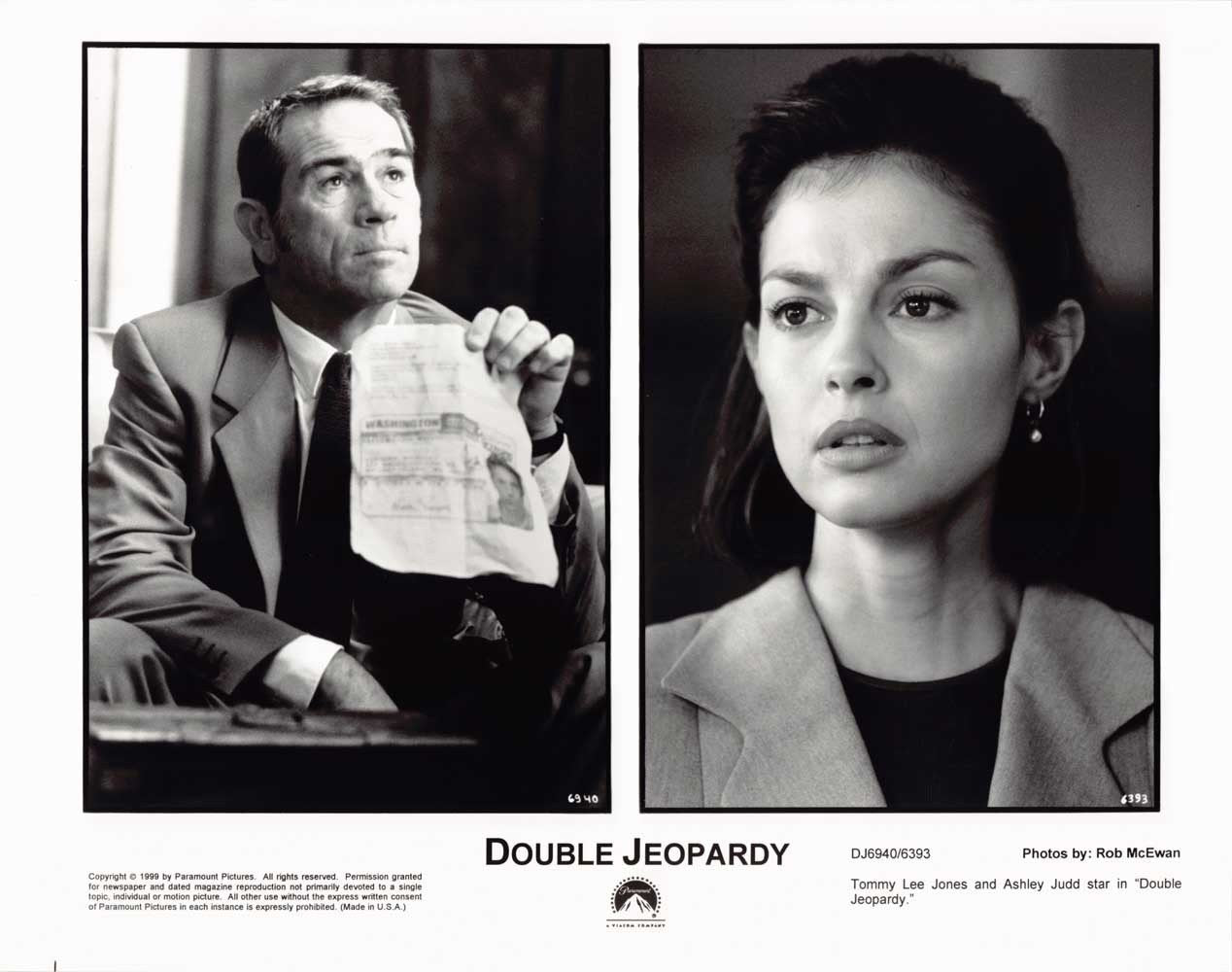 Ashley Judd DOUBLE JEOPARDY Tommy Lee Jones original 8x10 press photos 1999