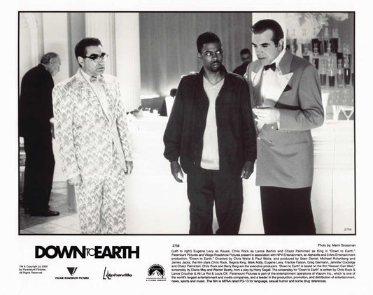 Chris Rock DOWN TO EARTH Eugene Levy original 10x8 press photo 2001