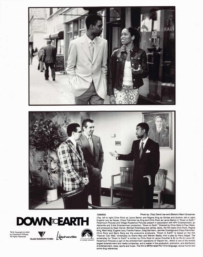 Chris Rock DOWN TO EARTH King Levy Palminteri original 8x10 press photo 2001