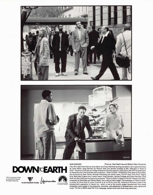 Chris Rock DOWN TO EARTH Palminteri Coolidge original 8x10 press photo 2001