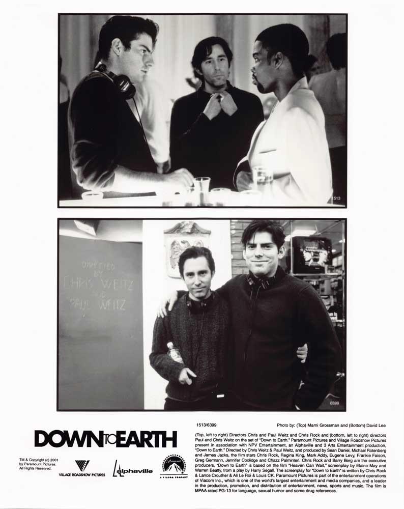 Chris Rock DOWN TO EARTH Chris & Paul Weitz original 8x10 press photo 2001