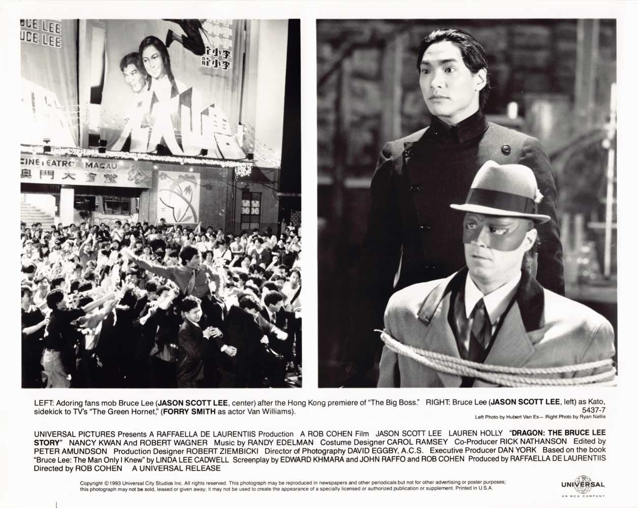 Jason Scott Lee DRAGON: BRUCE LEE STORY original 10x8 press photo 1993
