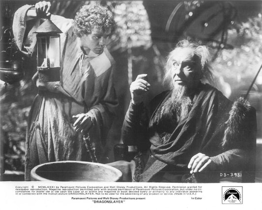 Ralph Richardson DRAGONSLAYER Peter MacNicol original 10x8 press photo 1981
