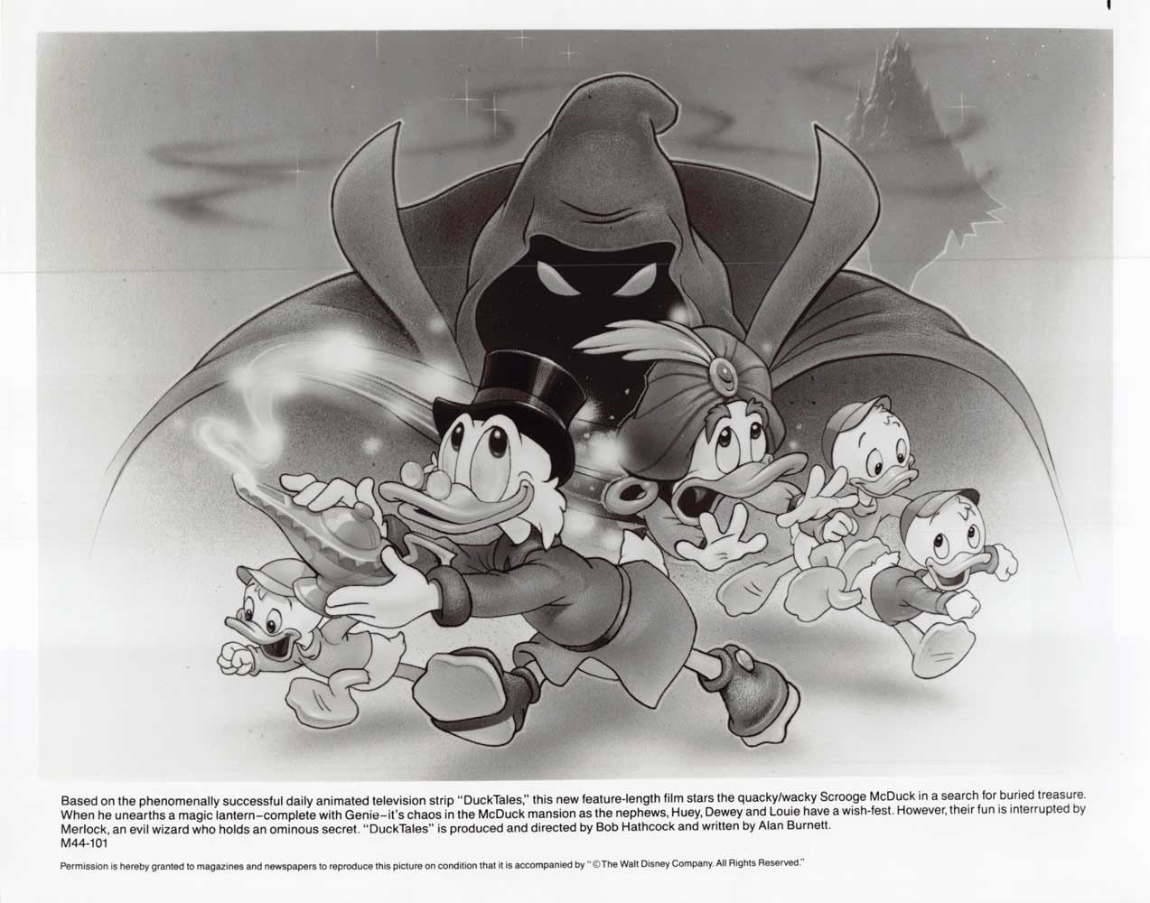 Alan Young DUCK TALES THE MOVIE Christopher Lloyd original 10x8 press photo 1990