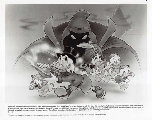 Alan Young DUCK TALES THE MOVIE Christopher Lloyd original 10x8 press photo 1990