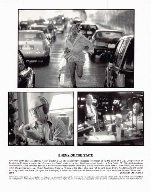 Will Smith ENEMY OF THE STATE Gene Hackman original 8x10 press photo 1998