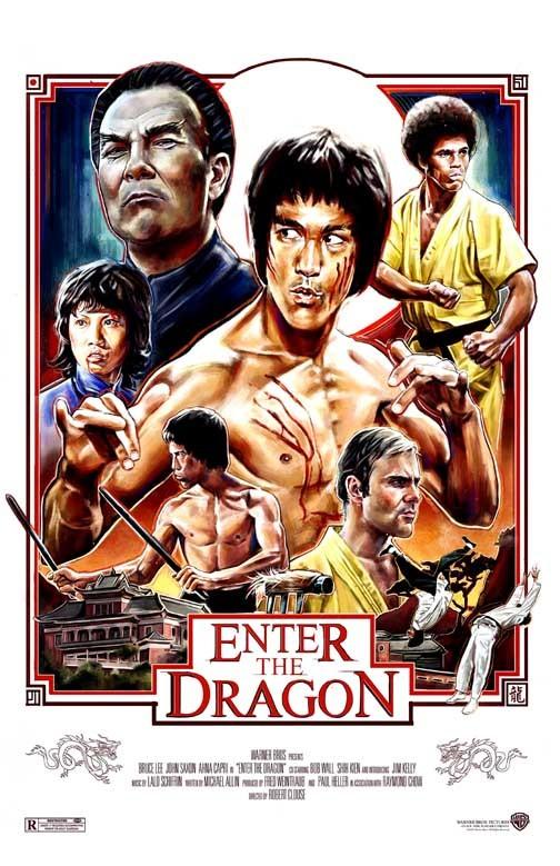 Bruce Lee ENTER THE DRAGON alt movie poster 11x17