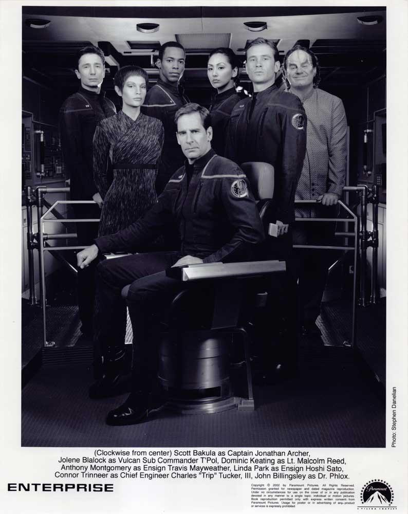 Scott Bakula STAR TREK ENTERPRISE Linda Park original 8x10 press photos 2001
