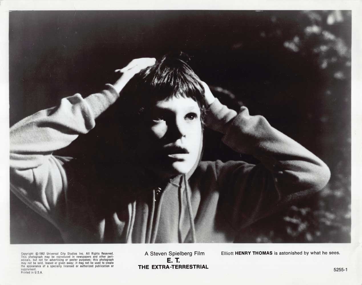 Henry Thomas E.T. EXTRA-TERRESTRIAL original press photos set 1982 Spielberg