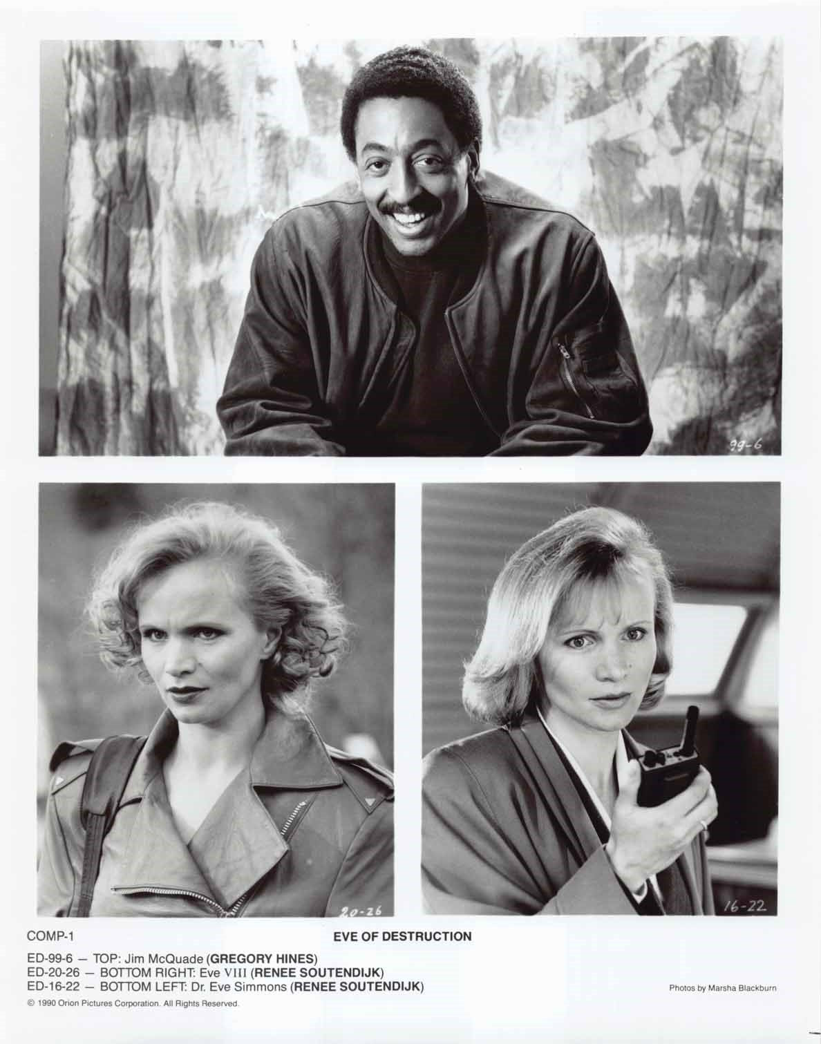 Gregory Hines EVE OF DESTRUCTION Renee Soutendijk 1990 original press photos