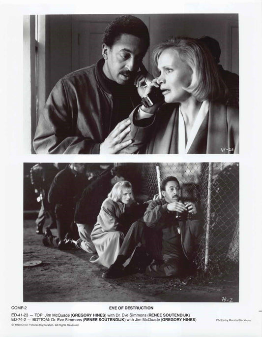 Gregory Hines EVE OF DESTRUCTION Renee Soutendijk 1990 original press photos