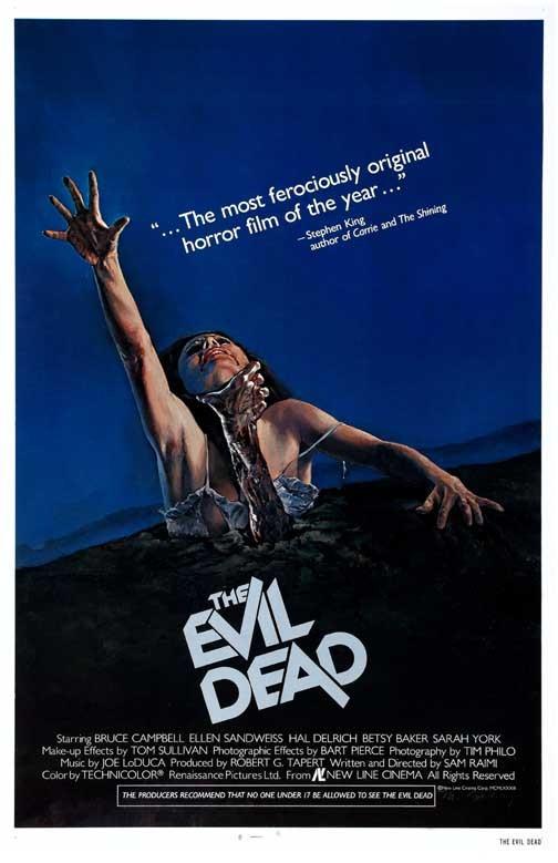 Bruce Campbell THE EVIL DEAD 1981 movie poster 11x17 Sam Raimi