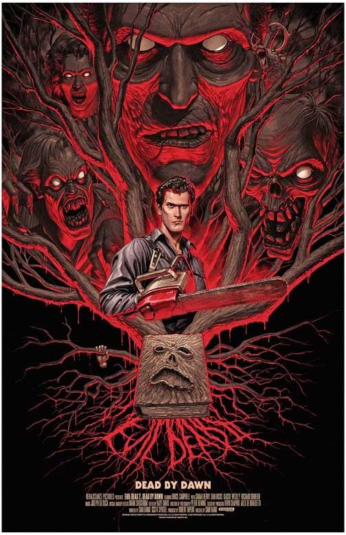 Bruce Campbell EVIL DEAD 2 DEAD BY DAWN red book movie poster 11x17 Sam Raimi
