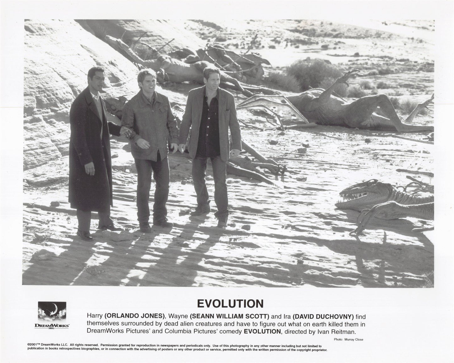 Seann William Scott EVOLUTION David Duchovny original 10x8 press photo 2001